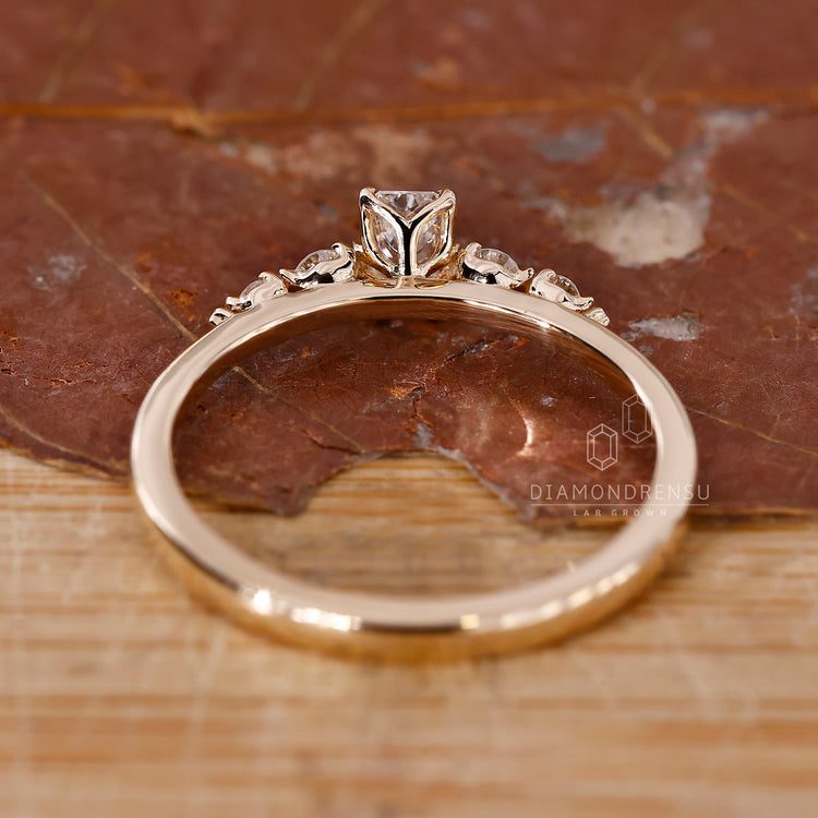 Lab Grown Diamond 5 stone ring in gold.
