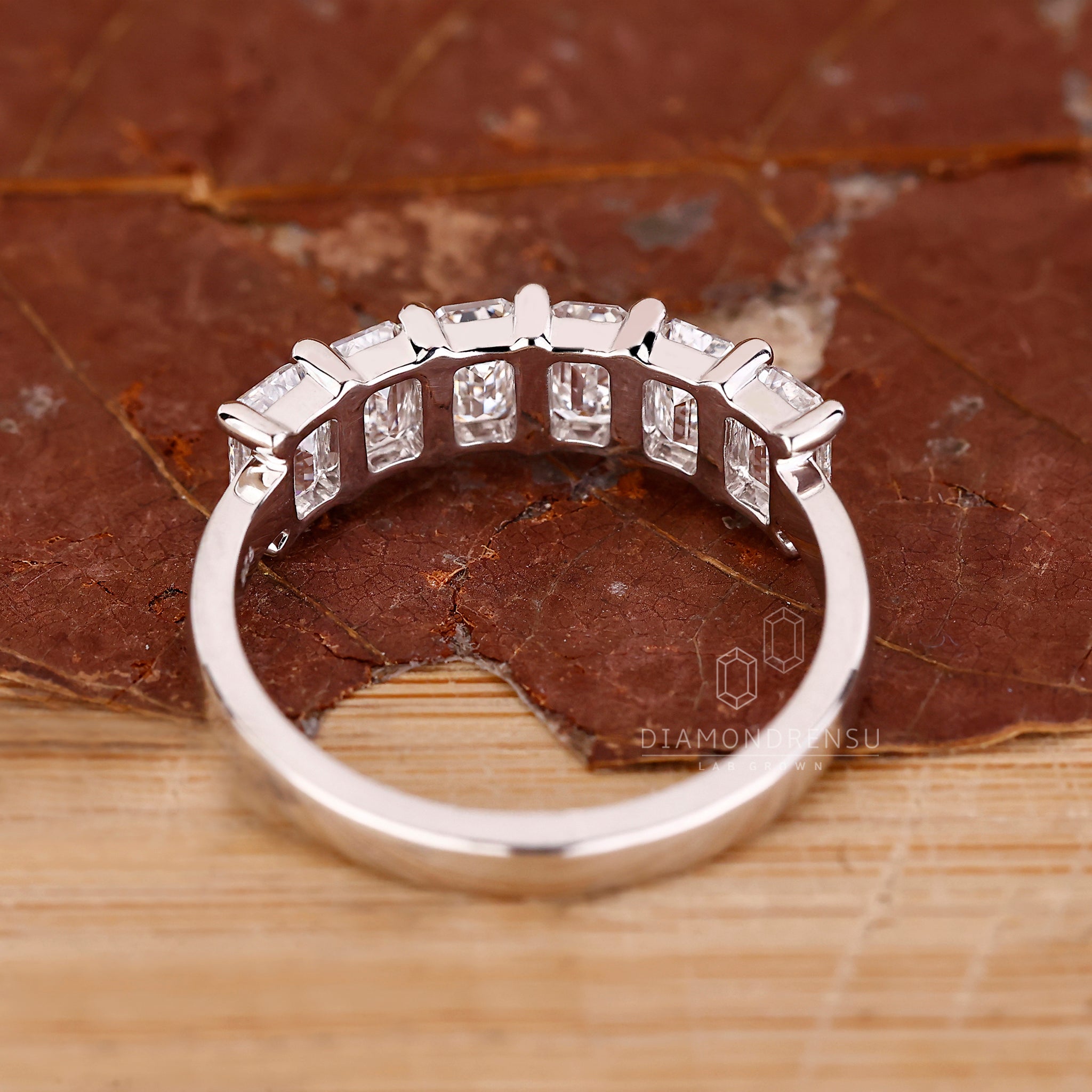 Custom diamond band made with fine craftsmanship.
