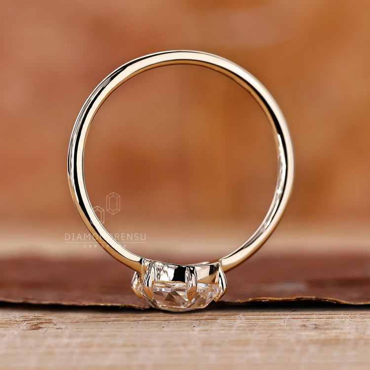 Handmade jewellery featuring a rose cut solitaire diamond.
