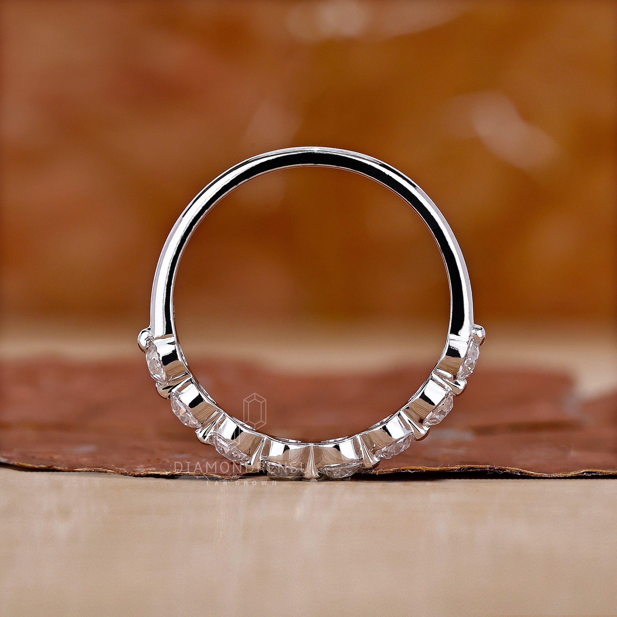 Elegant Old European cut lab diamond ring.

