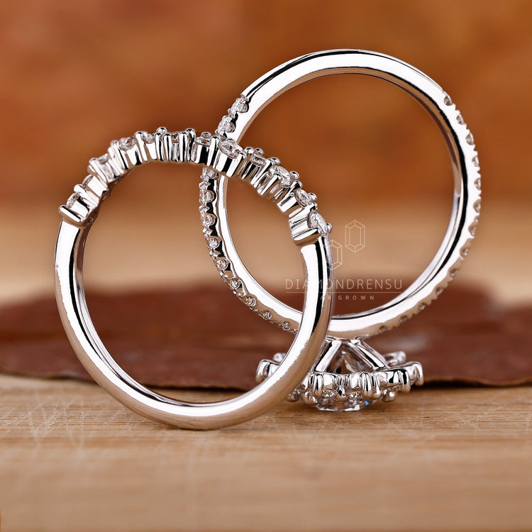 Round Diamond White Gold Bridal Set