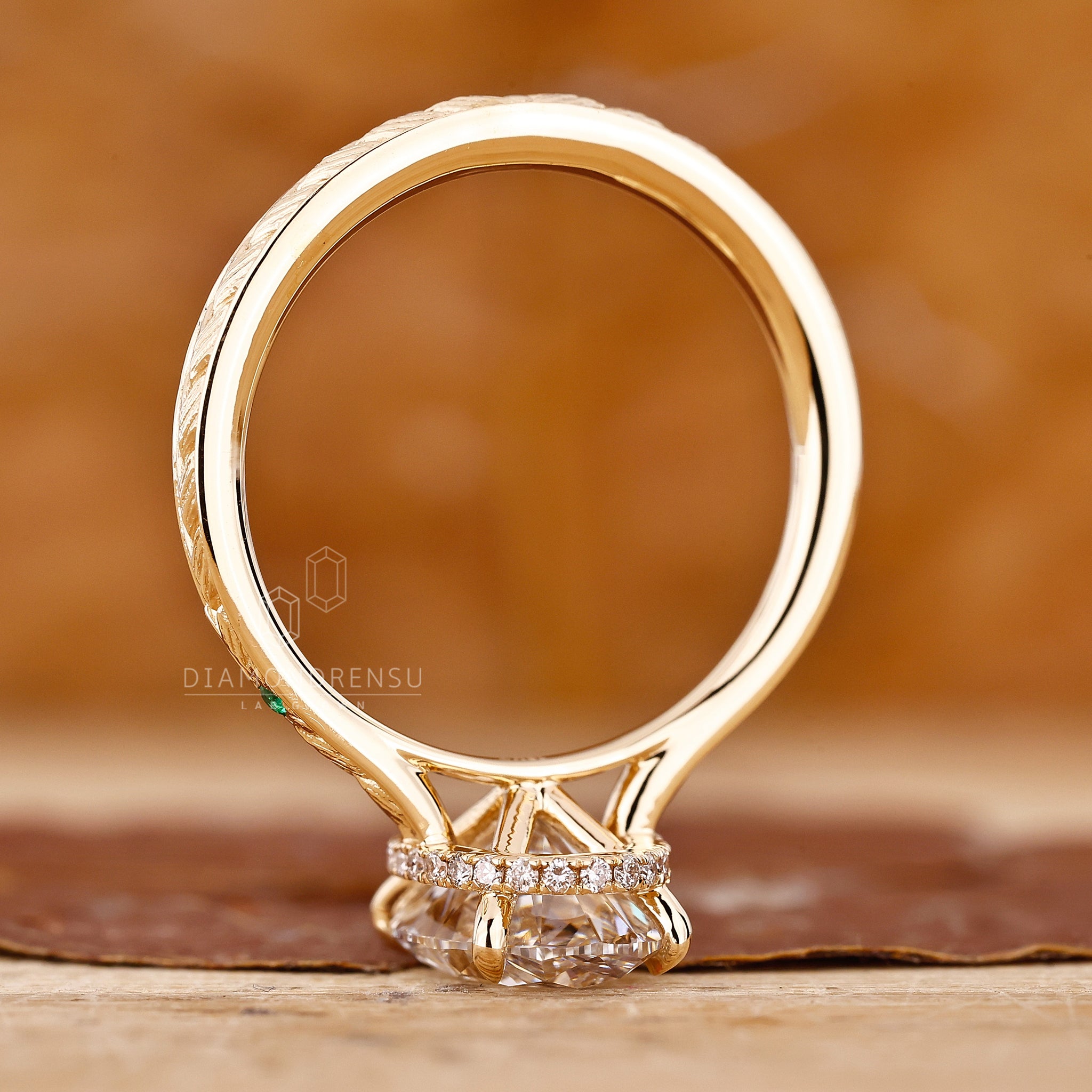 Oval diamond engagement ring in handmade jewellery from Diamondrensu UK.
