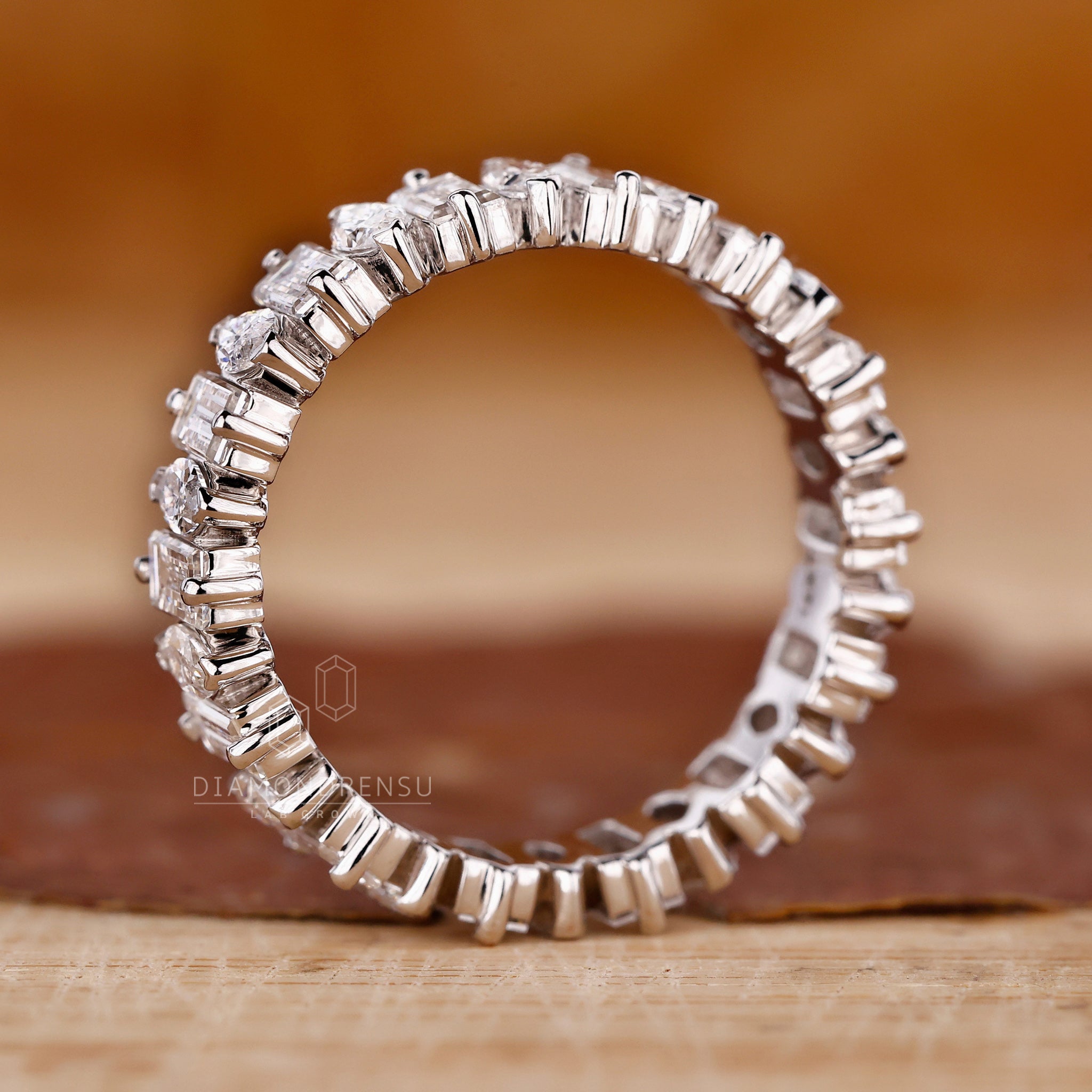 Marquise cut and baguette cut diamond band.
