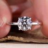 Round solitaire engagement ring with timeless elegance
