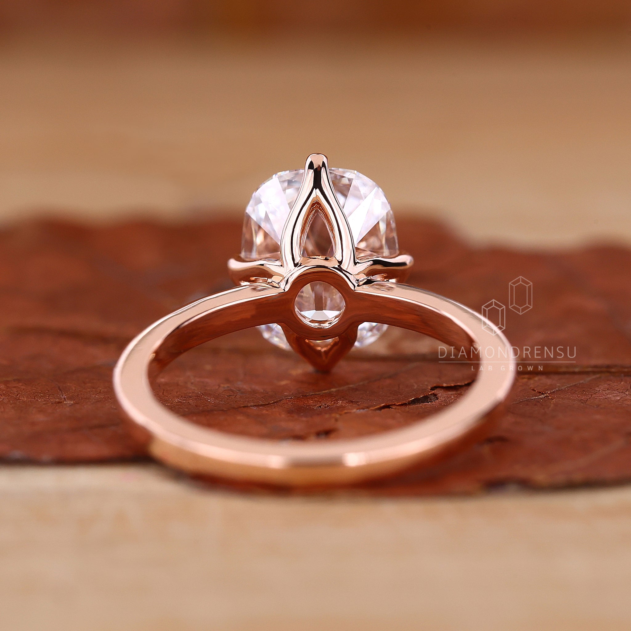 Diamondrensu UK engagement ring styled as cushion cut engagement ring
