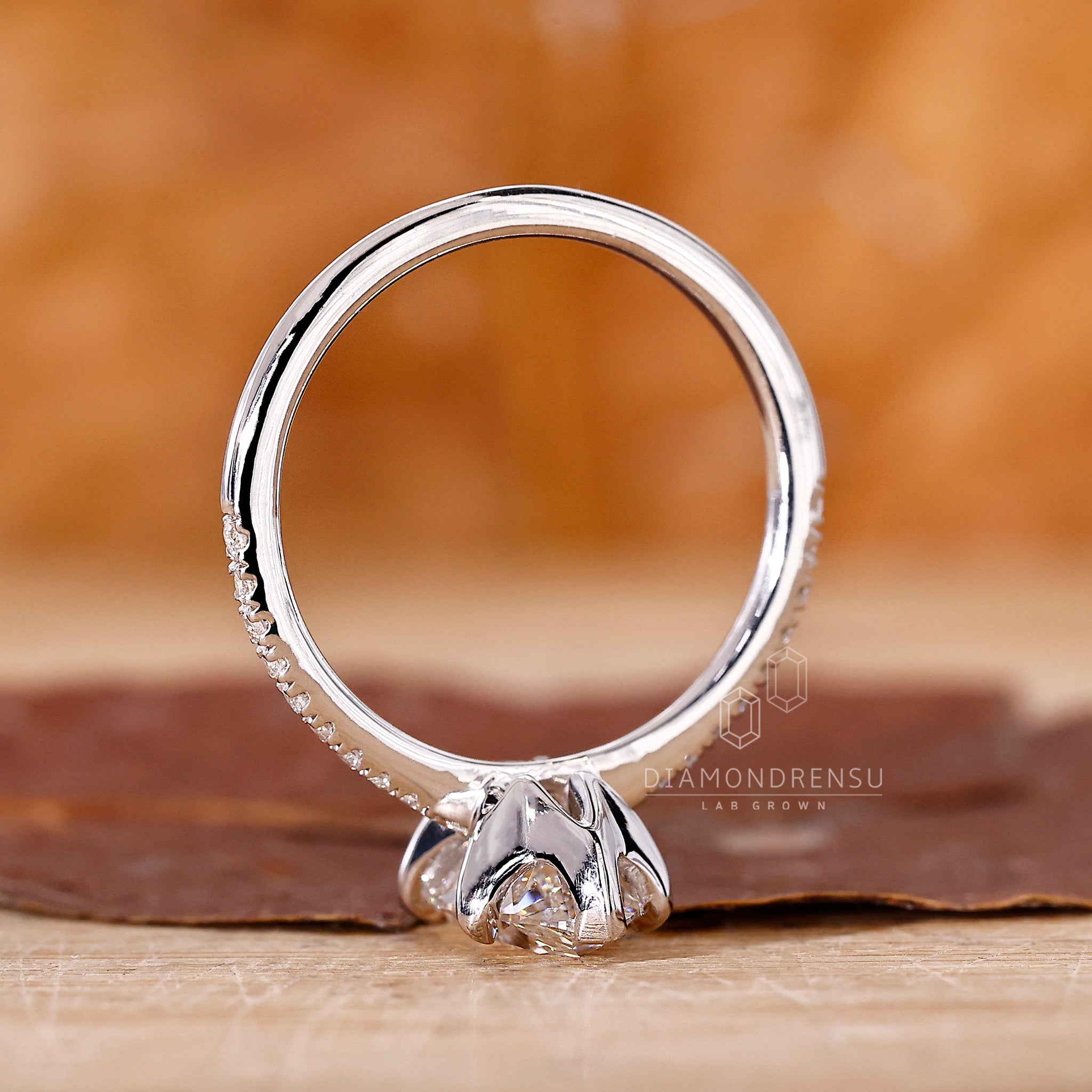 Marquise cut engagement ring in handmade jewellery from Diamondrensu UK.
