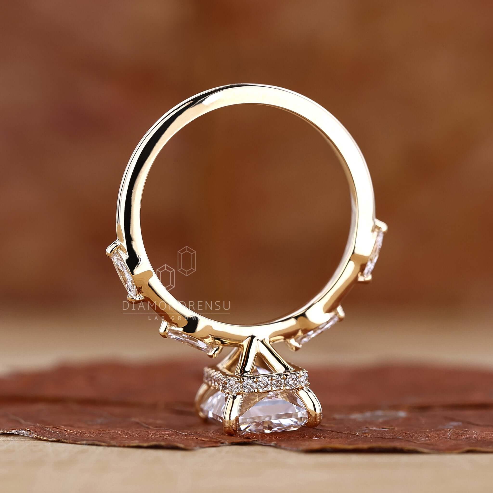 A hidden halo radiant ring with a dazzling finish, creating a captivating sparkle.