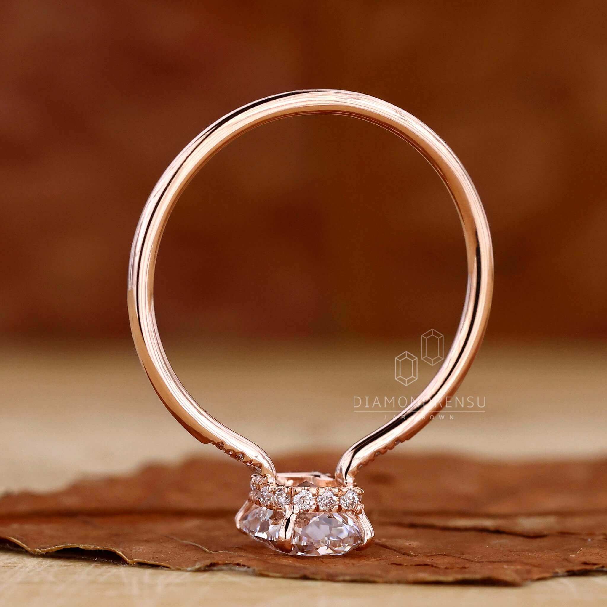 Elongated cushion cut ring designed for elegance and everlasting charm.