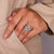Round diamond pave band ring with lab grown diamond and IGI certified.
