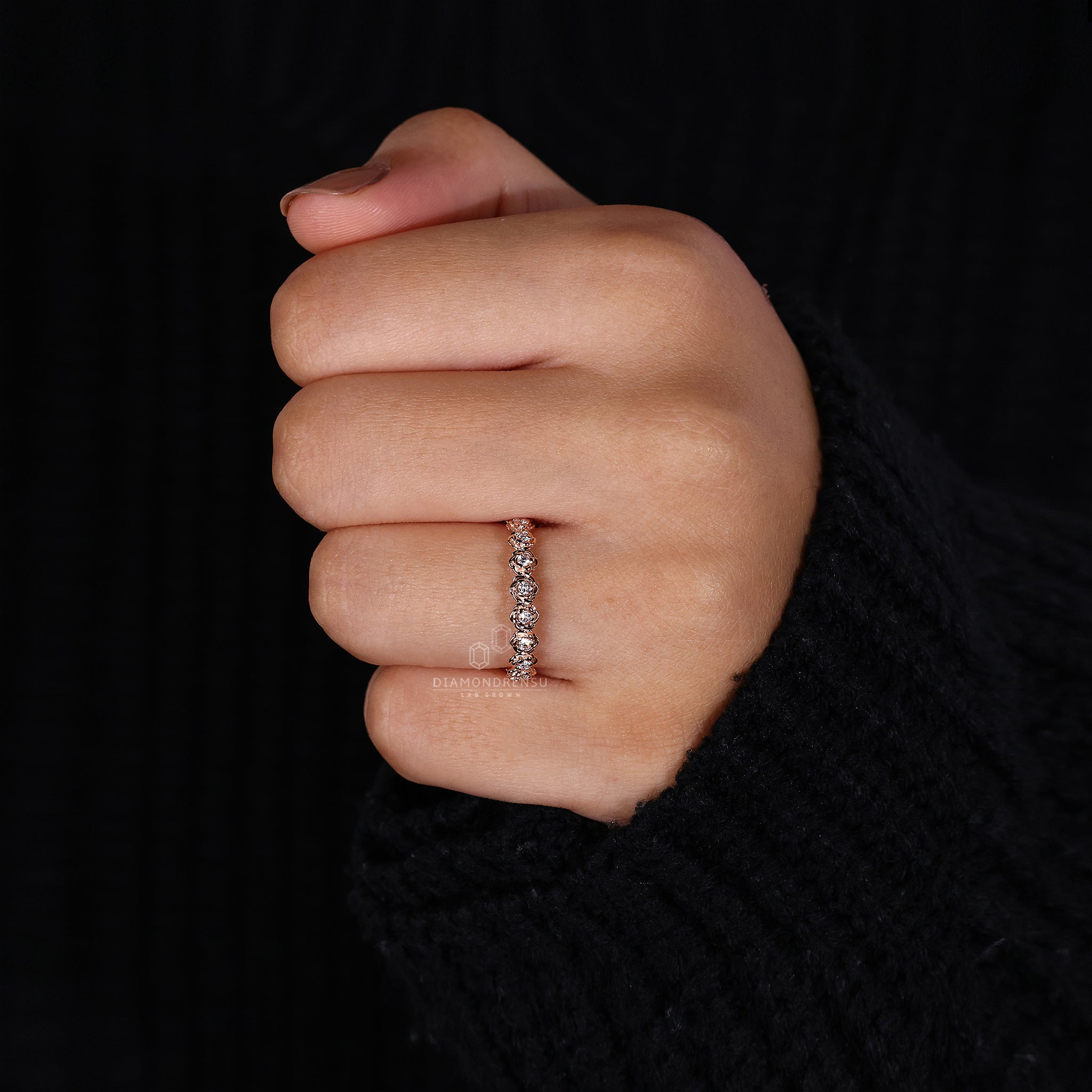 Prong Setting for full eternity wedding band
