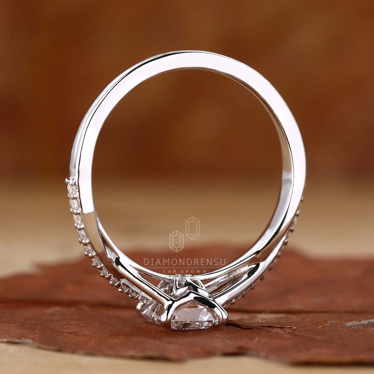 Split Shank Pave Engagement Ring adding extra sparkle to your proposal.