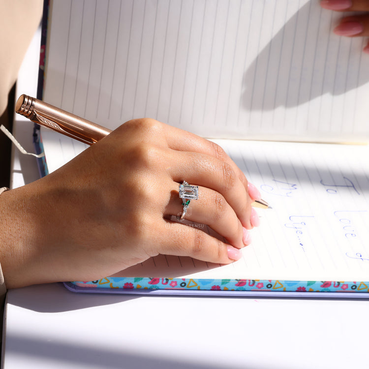 Custom diamond ring from Diamondrensu UK handmade jewellery collection.
