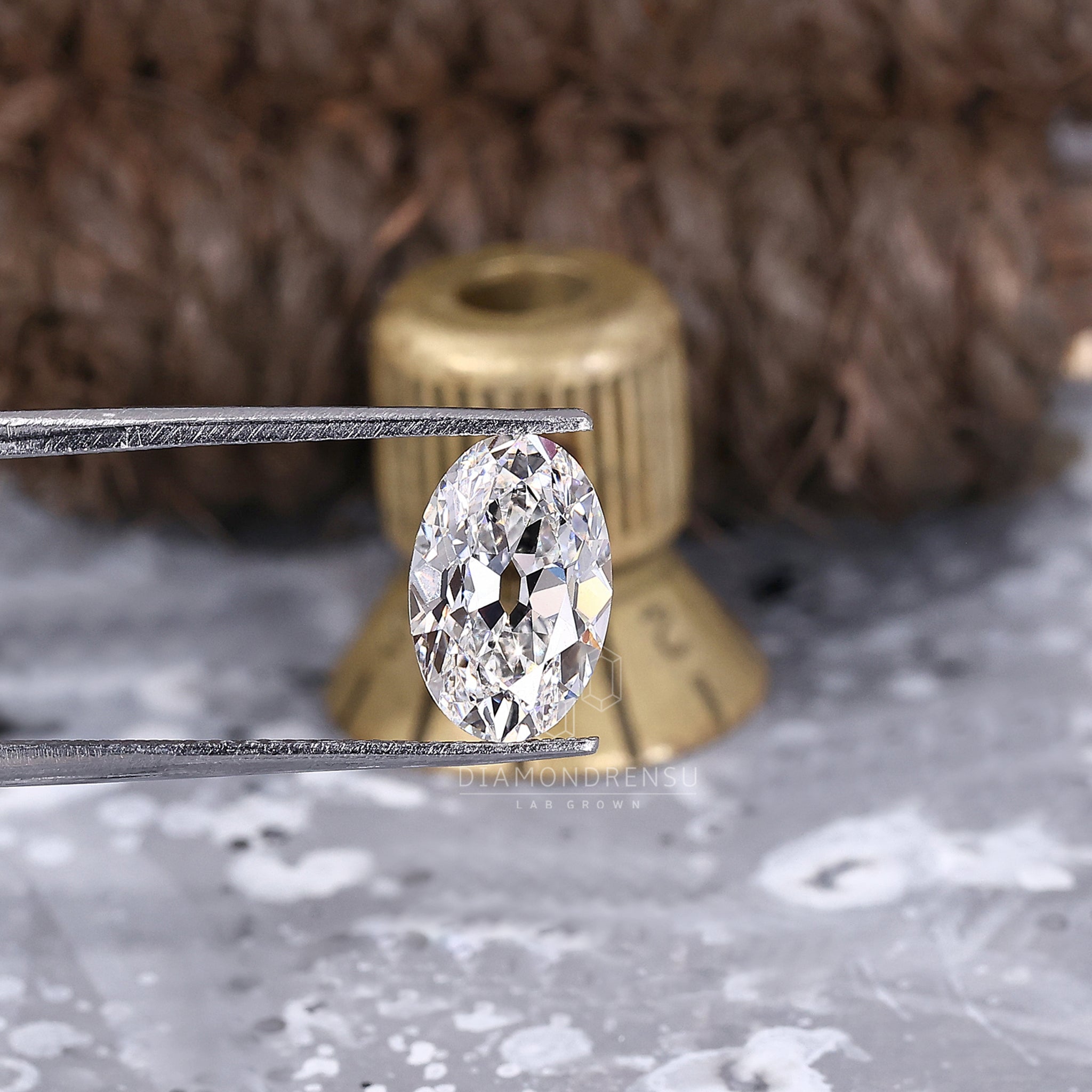 Lab grown diamond loose in oval cut and 2.07 carat size.
