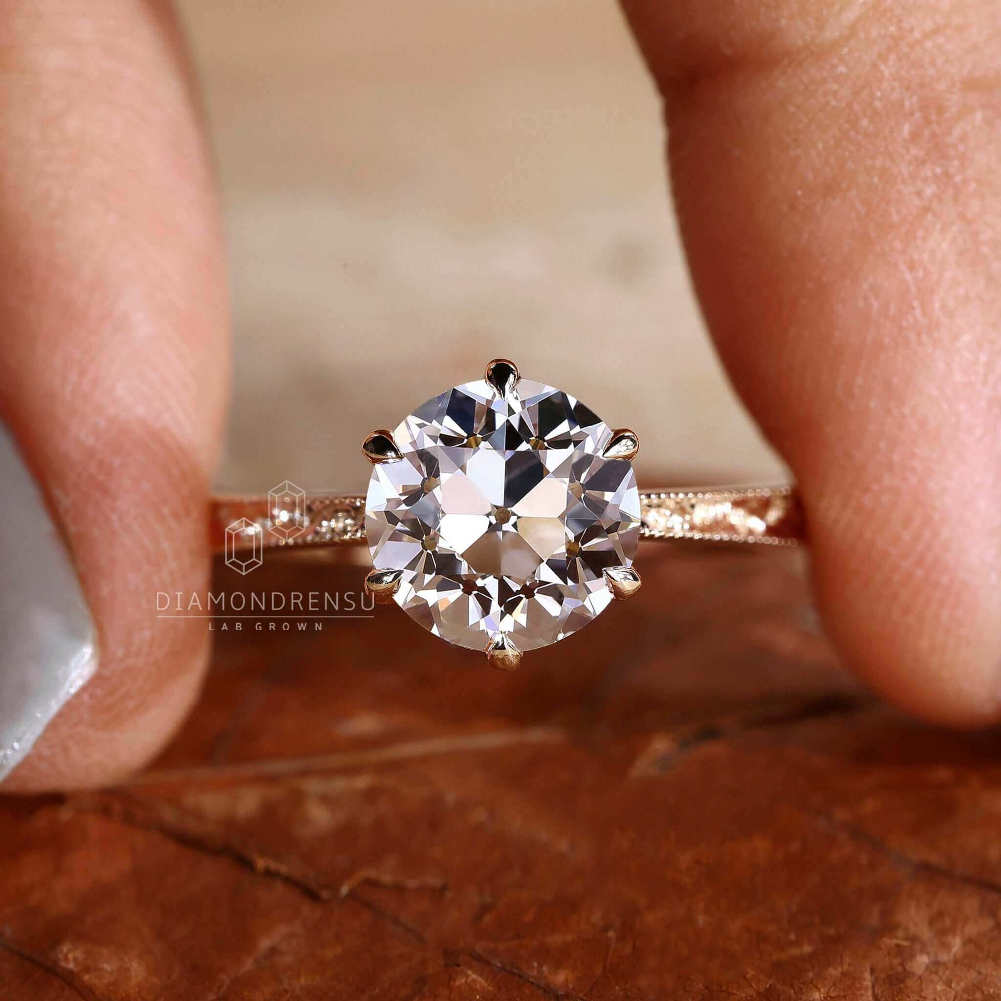 Vintage diamond engagement ring crafted with care and classic artistry.