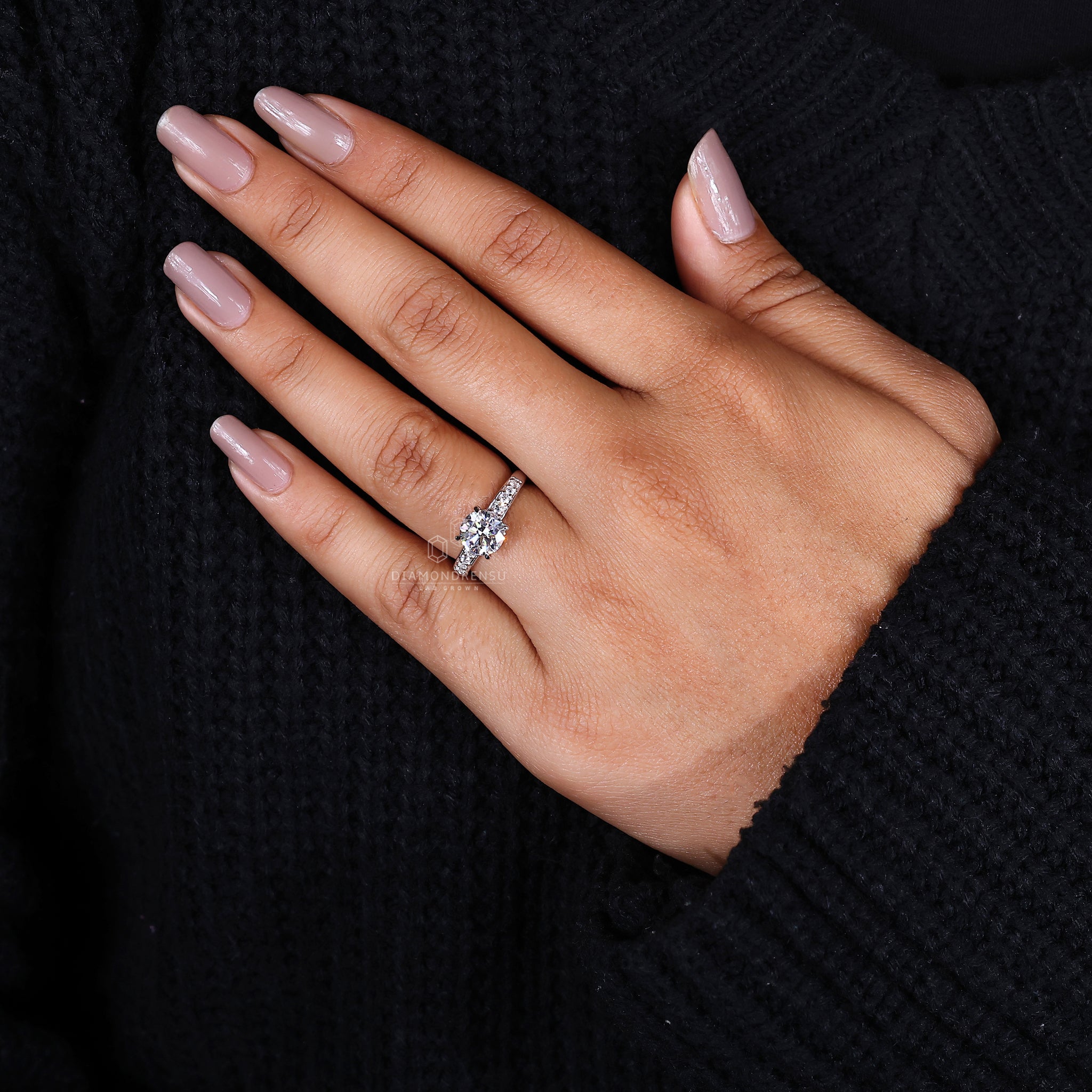 Buy engagement ring featuring round diamond ring.
