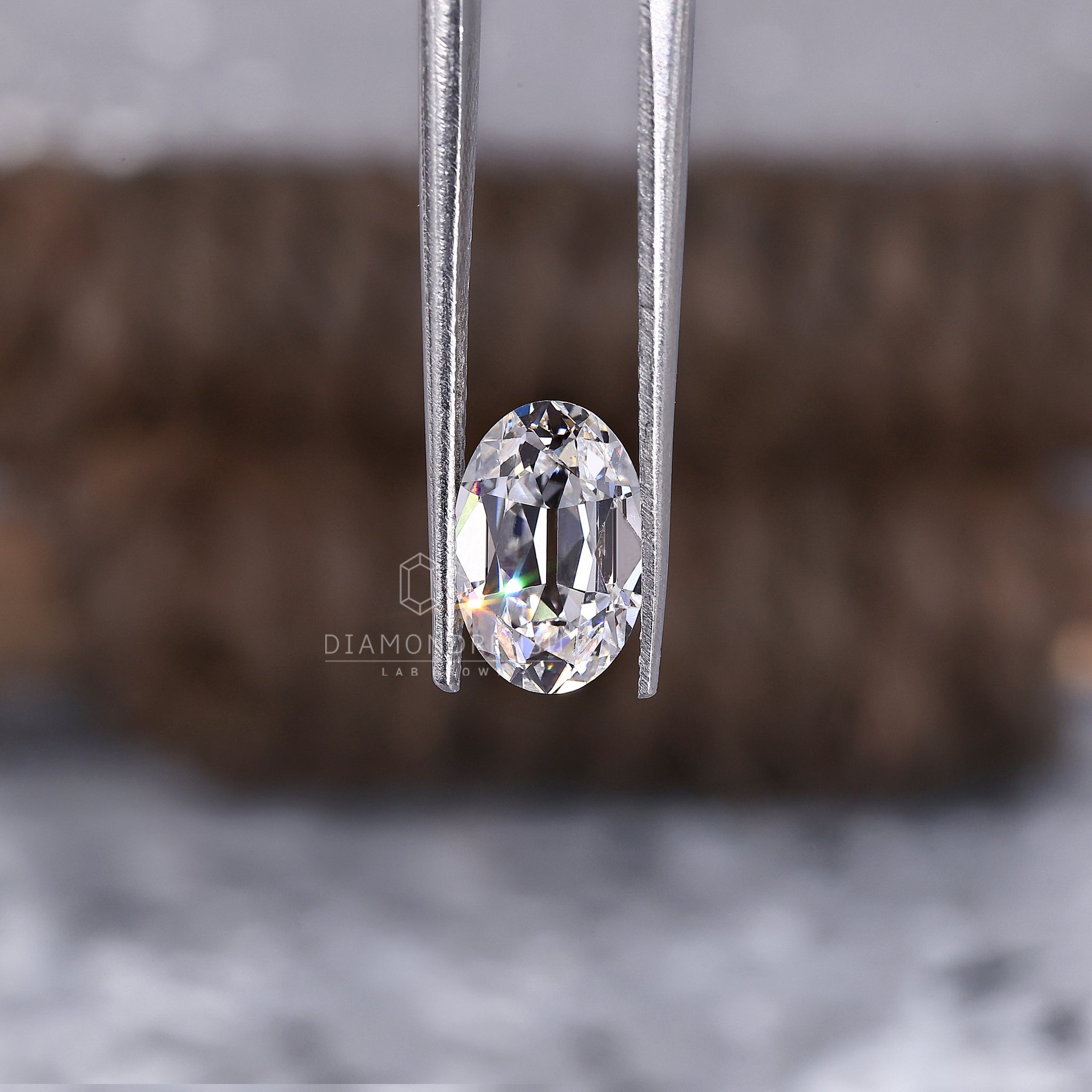 Oval cut loose diamond crafted with a vintage old mine cut style.
