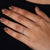 White gold distance pave eternity diamond wedding band
