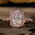 Elongated cushion engagement ring with a stunning handcrafted design.