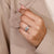 Pave setting ring with custom engagement ring
