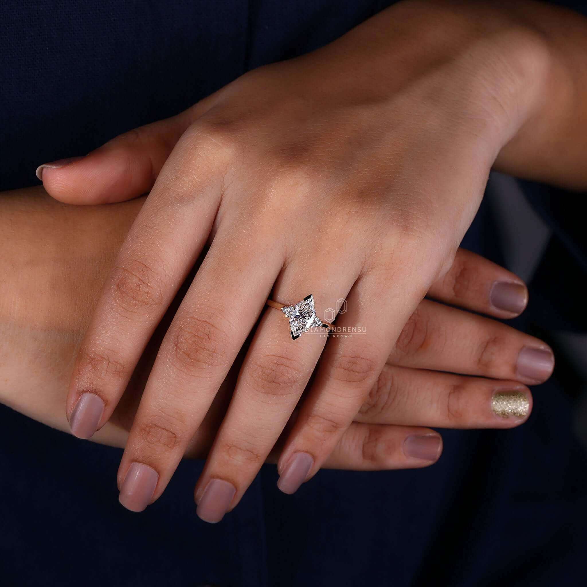 lab grown diamond engagement ring