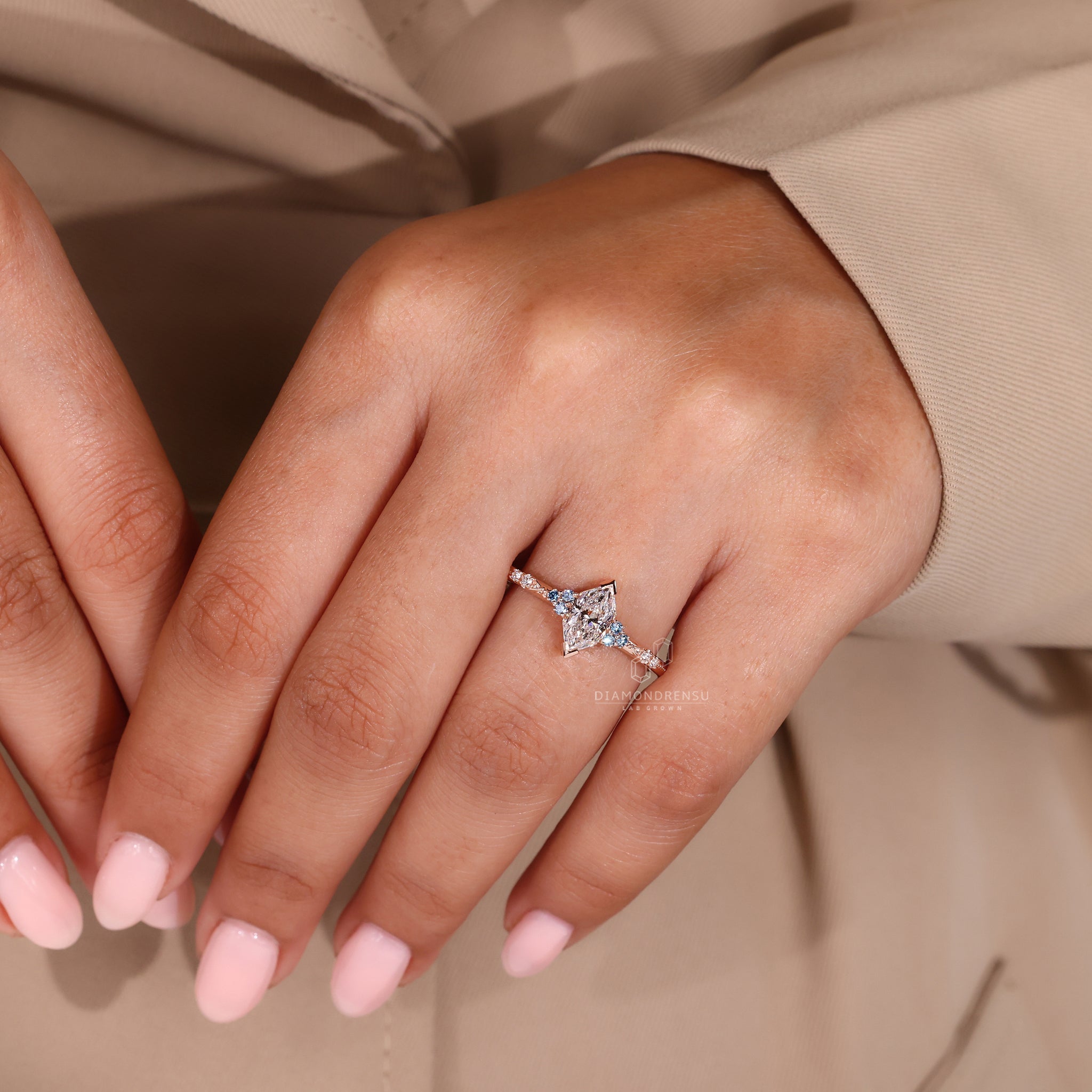 Buy a custom engagement ring with lab grown diamond today.
