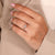Round diamond ring designed with 6 prong ring structure.
