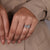 V shaped prong ring for engagement with custom diamond setting.
