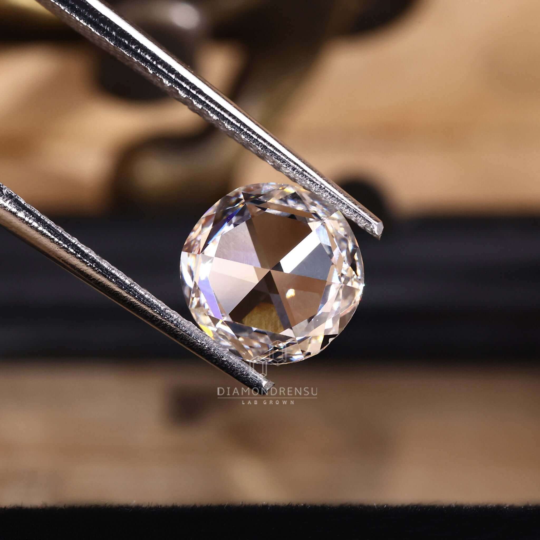 rose cut lab grown diamond