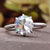 Round Solitaire Engagement Ring featuring a stunning round cut moissanite ring centre.