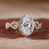 Halo diamond engagement ring in yellow gold.
