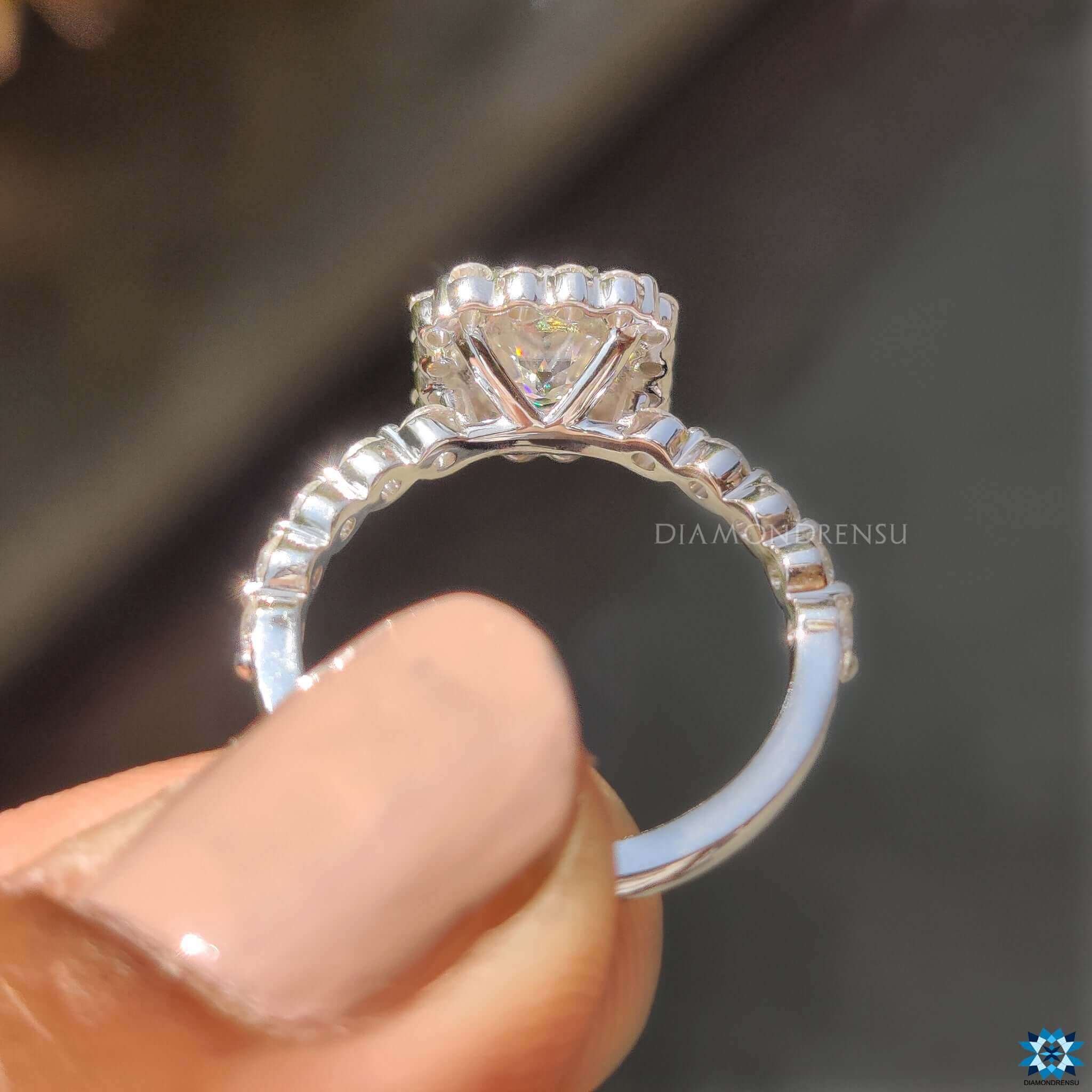 rensu cut moissanite engagement ring