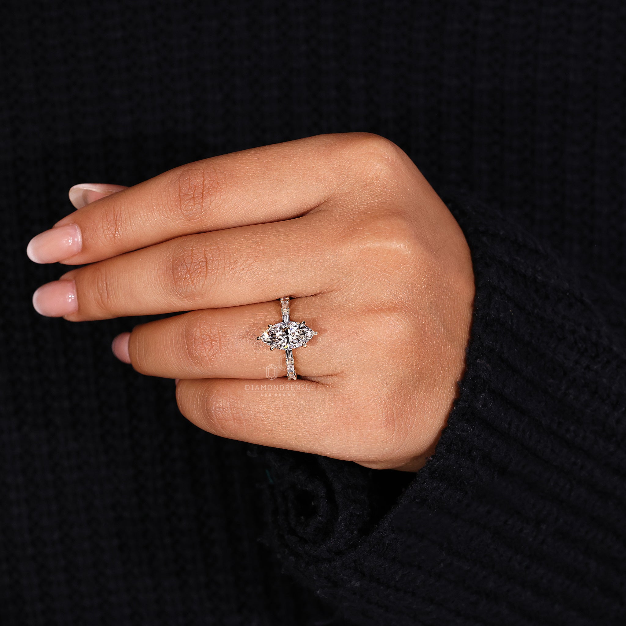 UK engagement ring made with handmade ring touch.

