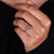 Handmade ring with lab grown diamond and IGI certified quality.
