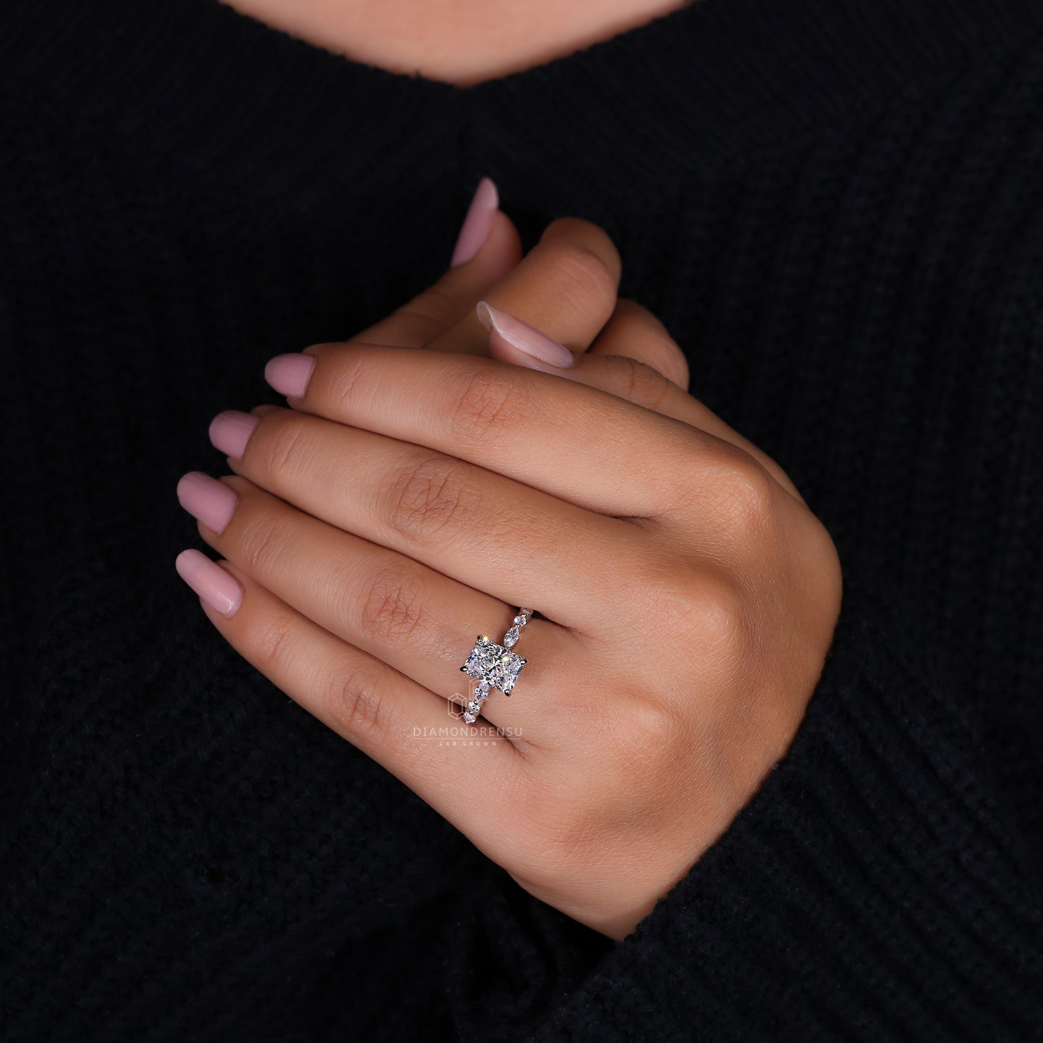 IGI Certified diamond in a delicate handmade jewellery piece.
