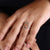 Enhancer wedding band with marquise cut diamonds.

