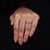 6 claw prong setting used on tapered shank.
