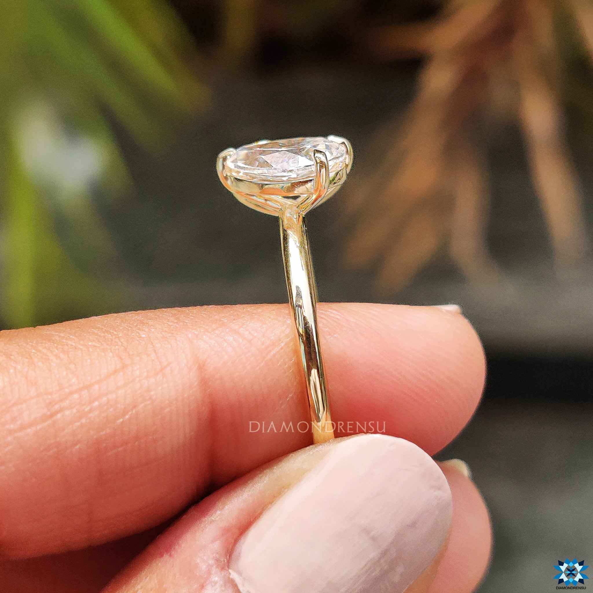 2 stone ring with toi et moi Moissanite ring
