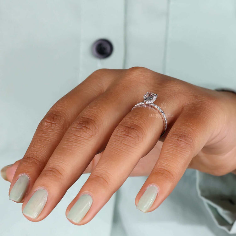 Brilliant pave ring adorned with lab grown diamond sparkle.