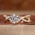 Twisted engagement ring in yellow gold.
