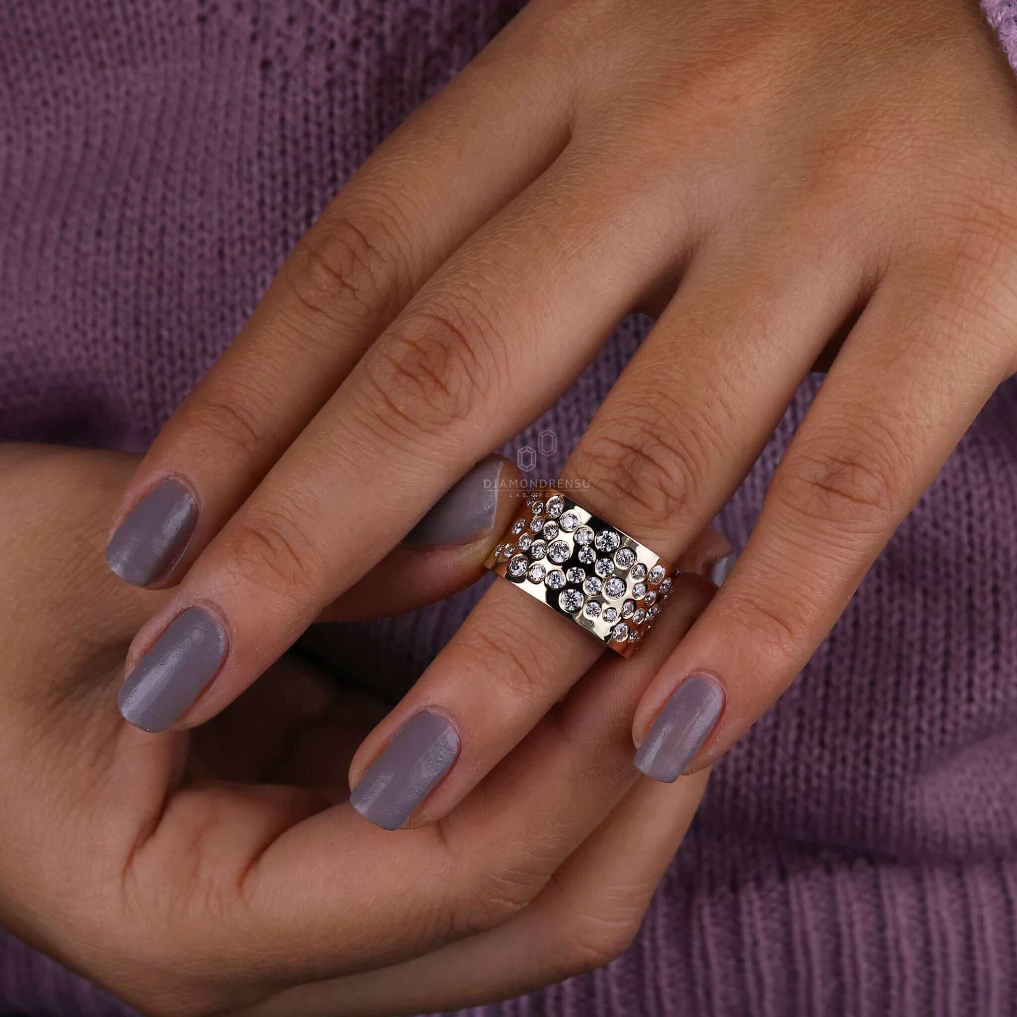 Unique gold engagement ring for a bold statement.