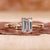 Art Deco diamond ring in yellow gold style.

