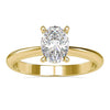 Solitaire oval engagement ring featuring timeless elegance and simplicity.
