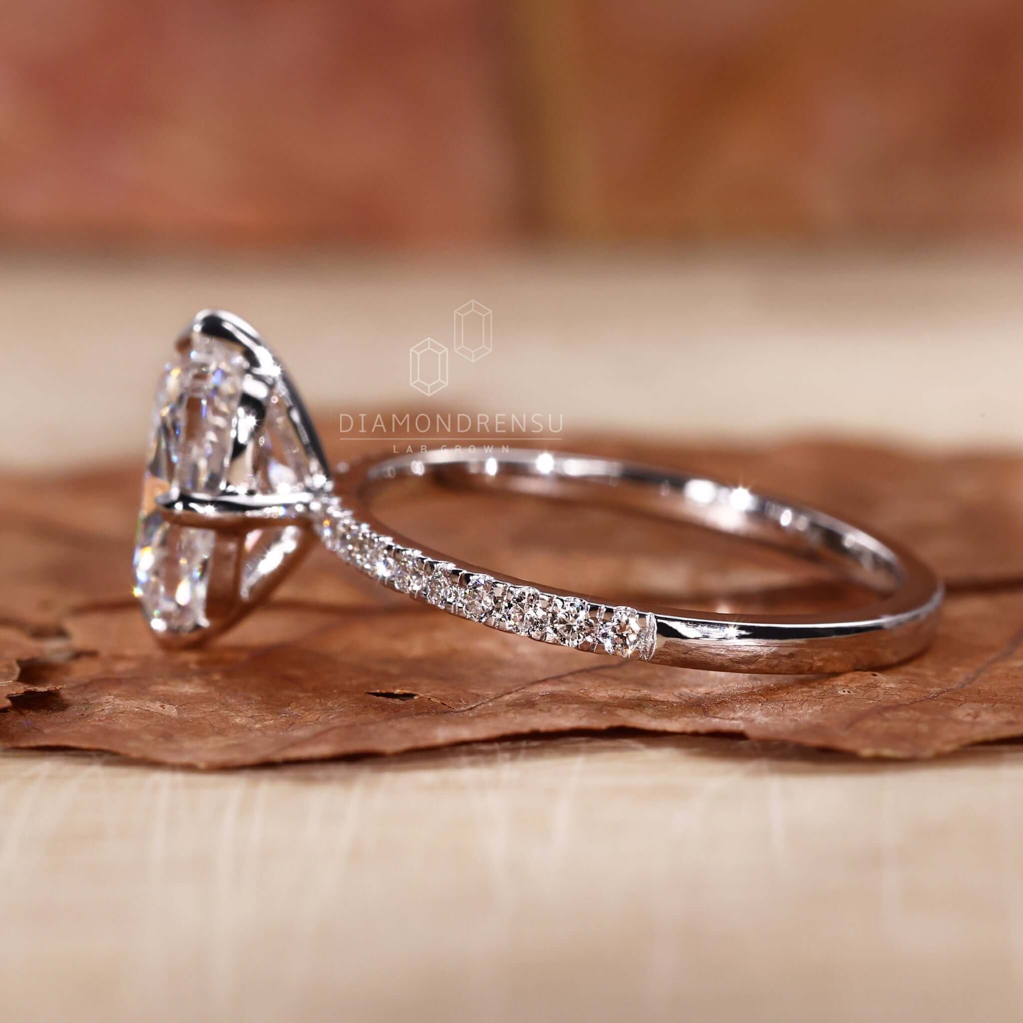 lab created diamond ring