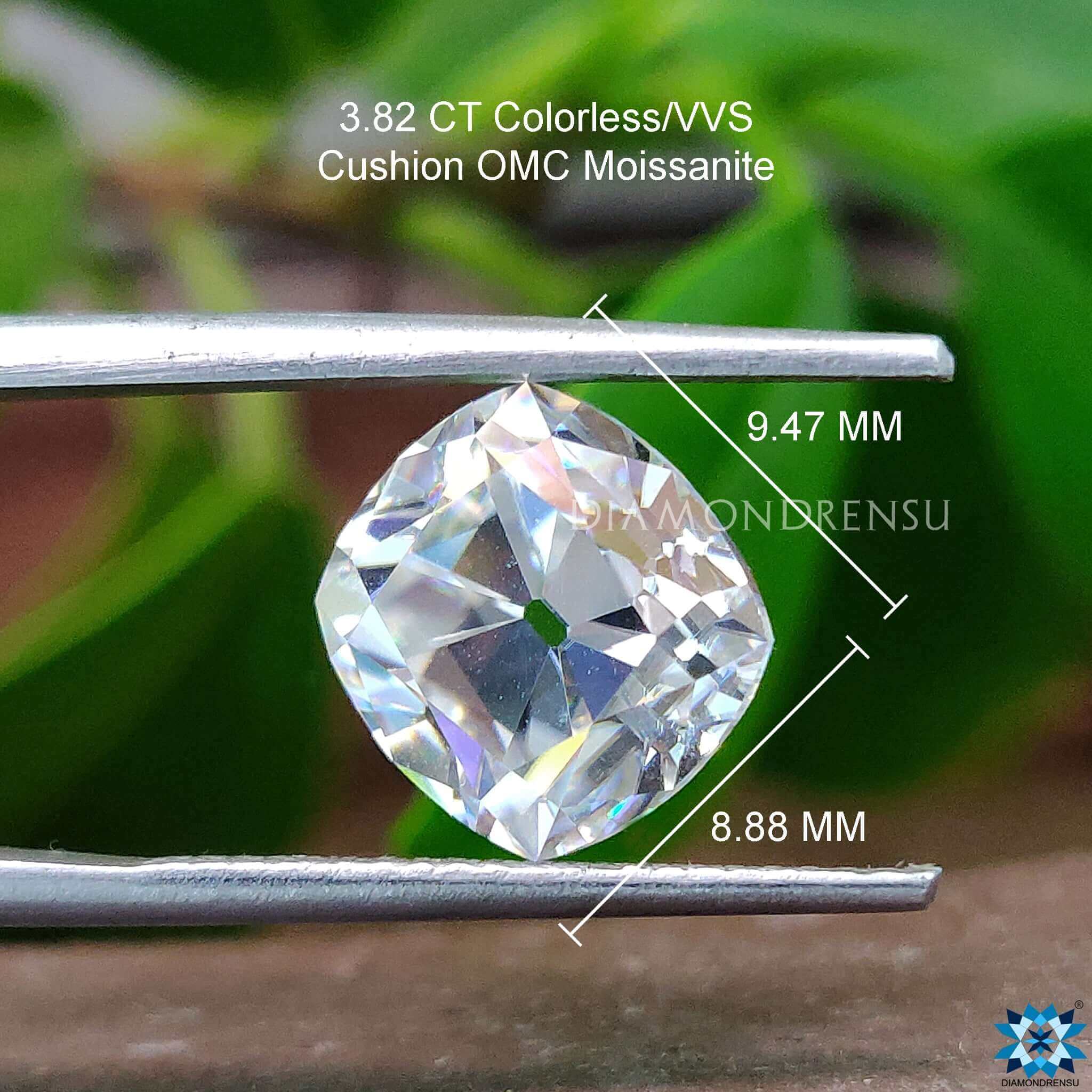 cushion omc moissanite loose