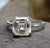 Moissanite Solitaire Ring in White Gold.