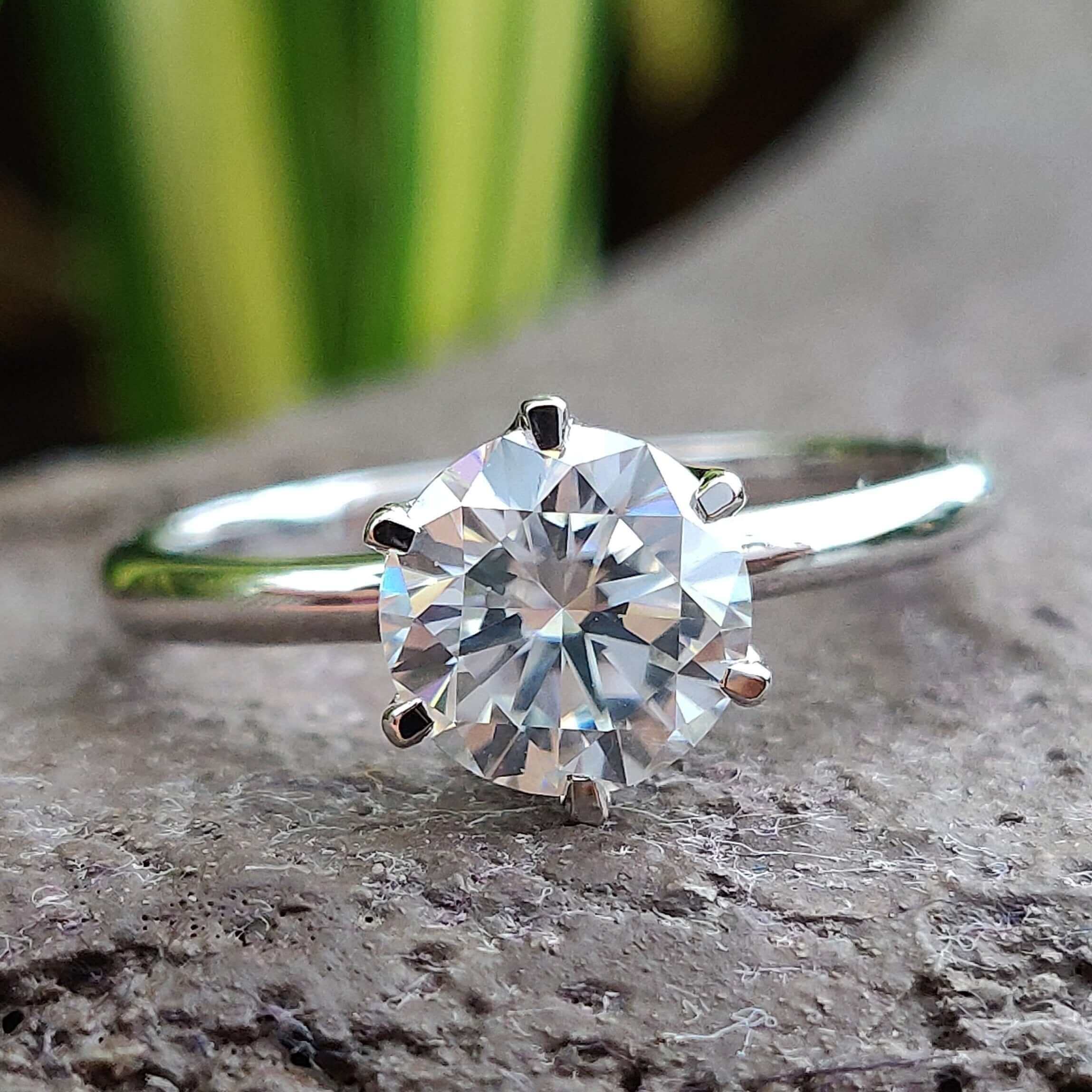 Round Solitaire Engagement Ring featuring a classic solitaire ring design.