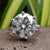 Hidden Halo Moissanite Ring with a stunning euro shank ring design.