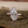 Marquise engagement ring with a vintage-inspired design.