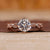 Twisted Pave Engagement Ring with rose gold ring
