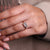 Claw Prong Setting used to hold both center stones.